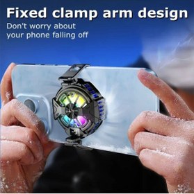 Resim Alfa MEC P60 cep telefonu yarı iletken soğutma fanı radyatör manyetik/arka-klip 2 IOS Android Tablet Fanı 