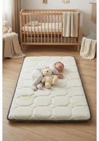 Resim 5Cm Aloe Süngerli Bebek Çocuk Beşik Yatağı 70x130 Park Yatak Oyun Parkı Yatağı 