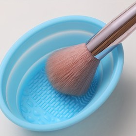 Resim Fırça Temizleme Pedi, Makyaj Temizleme Fırçası Yıkayıcı Kase Taşınabilir Yıkama Aracı Kızlar ve Kadınlar İçin Kozmetik Fırça Temizleyici, Kolay Temizleme 
