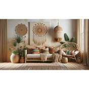 Resim Venspor Bohem Tarzı Makrome Duvar Dekoru ve Renkli Yastıklarla Arkaplan, 200x150cm Stüdyo Fonu 