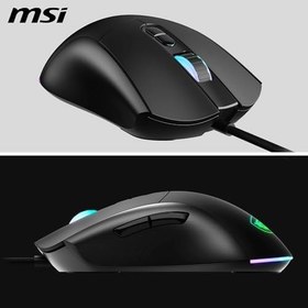 Resim MSI FORGE GM320 Oyuncu Mouse, 12800 DPI Optik Sensör, RGB LED, 7 Düğme, USB 2.0, Siyah, 1.5m Kablo 