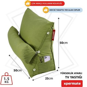 Resim Xpermate Sırt, Bel, Boyun Destekli TV Okuma Yastığı Ameliyat Sonrası Yeşil 