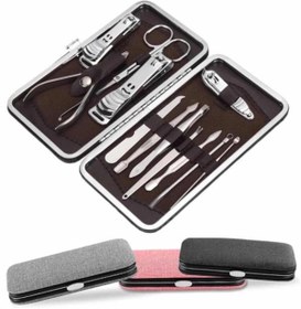 Resim Ronanna Tırnak Bakımı Tırnak Makası Profesyonel 12 Parça El Ayak Manikür Pedikür Seti 
