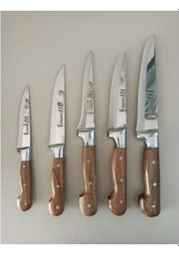 Resim Lazoğlu Sürmene Kurban Kasap Mutfak Bıçak Seti 5 Li Set 