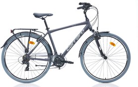Resim Carraro Elite 704 28 Jant 48 Cm 21 Vites V-fren Şehir Bisikleti Gri Krom 