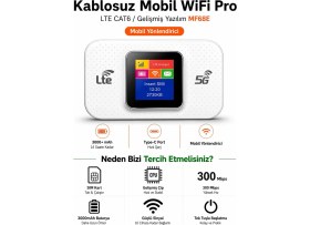 Resim Atl Atlantis Kablosuz Mini Wifi Pro Lte 4g Modem 3.000MAH Sim Kartlı 300MBPS Yüksek Hızlı Kablosuz Yönlendirici Cep Telefonları Dizüstü Bilgisayarlar ve Tabletler Için Uygun 10 Cihaza Kadar Bağlantı Taşınabilir 