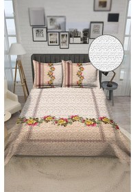 Resim Parlak Kadife Kumaş Kapitoneli Çift Kişilik Yatak Örtüsü Seti 3 Parça Cky0017 Renkli 