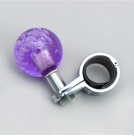 Resim Xuweiwei Jdm Araç Direksiyon Yardımcı Topu Purple Kristal Alüminyum Evrensel Kontrol Dümeni Mor 
