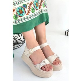 Resim Biçomi Luno Bej Cilt Kemerli Sandalet Çok Renkli 