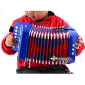 Resim HONER 3 Bas Mavi Renk Körüklü Çocuk Boy Mini Akordeon Çerkez Mızıkası 