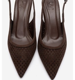 Resim Luvishoes Uvıen Kahverengi Süet Kadın Topuklu Ayakkabı 