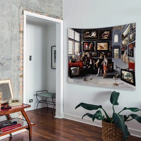 Resim Interior of the Salon of the Archduchess Isabella of Austria; 1621 Duvar Örtüsü - 160 cm x 220 cm 
