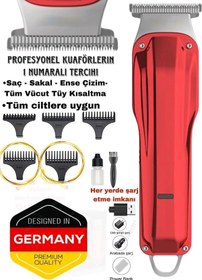 Resim Jasper JPR-0085 Pro Şarlı Tıraş Makinesi Saç Sakal Ense Çizim Vücut Lazer Öncesi Kişisel Bakım 