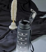 Resim MGEStore Motivasyon Yazılı Zaman Çizelgeli Mat Siyah Suluk Su Matarası Taşınabilir Spor ve Ofis İçin 800ml 