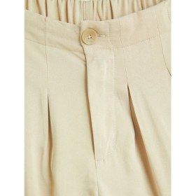 Resim LC Waikiki Lc Waıkıkı Bej Wideleg Pileli Kız Çocuk Gabardin Pantolon 