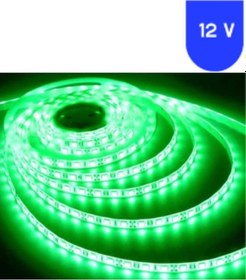 Resim 12 Volt 5 Mm 2835 Smd Yeşil İç Mekan 120 Ledli 5 Metre Şerit Led 