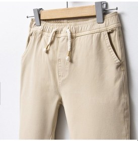 Resim Overdo Kids Erkek Çocuk Paçası Beli Lastikli Jogger Pantolon Bej 