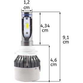 Resim Space Led Far Ampulü Çift Renk Sarı/Beyaz H8-36W-4800Lm-12V / Laa 