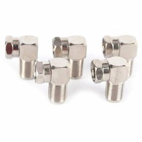 Resim nelerbulurum 5 ADET F Konnektör L Fiş 90 Derece L - F Uydu Anten Cihaz Girişi Metal Vidalı Konnektör 