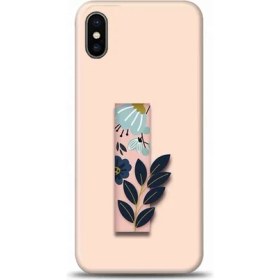 Resim Marselit iPhone Xs Çiçekli I Harf Tasarımlı Telefon KILIFI-HARF10 