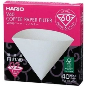 Resim Hario V60 02 Dripper Filtre Kağıdı 40 Adet 