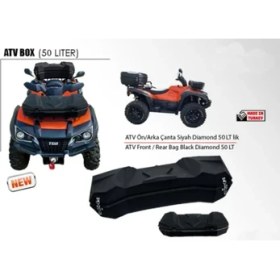 Resim Motoanl Atv Arka ve Ön Kullanılabilir Bagaj Çanta Abs Materyal Özel Dayanıklı Atv Tur Çantası 70 Lt Kilitli 