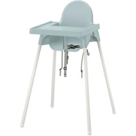 Resim IKEA Unisex Mavi Antilop Tepsili Mama Sandalyesi 
