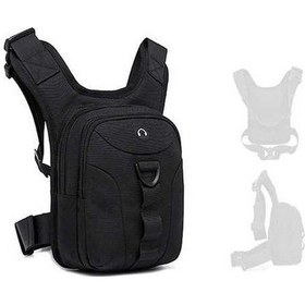Resim Pazly Çok Amaçlı Pratik Motosiklet Çantası - Bel, Göğüs Veya Yağ Kutusu Siyah Oxford Kumaş Siyah 