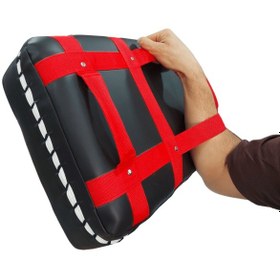 Resim Pars 3 Kollu Büyük Boy Darbe Yastığı Siyah-kırmızı Kırmızı 