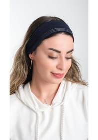 Resim Hürrem Bone Lacivert Pratik Hazır Geçmeli Tesettür Bone Viskon Kumaş Sade 300 Lacivert 