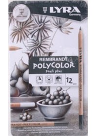 Resim Lyra Rembrandt Polycolor Gri Tonlar Kuru Boya 12 Renk 