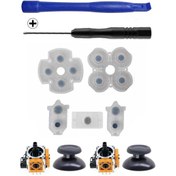 Resim POPKONSOL Ps4 030 040 050 055 Analog Motor Topuz Iç Lastik Tornavida Ayırıcı Tamir Seti Ps4 Kol Tamiri 