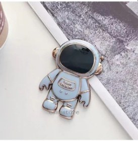 Resim Astronot Telefon Tutucu Eğlenceli Tasarım Dikey & Yatay Kullanım Maske Şarj Standı Kompakt Ve Pratik Çok Renkli 