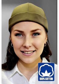 Resim Unisex %100 Pamuklu Docker Şapka Haki 