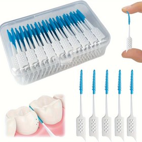 Resim 400 Adet Mini Diş İpi Fırçası, Nane Aromalı Diş İpi Seçenekleri, Yumuşak Silikon Diş Arası Temizlik Fırçaları, Formaldehit İçermeyen Ağız Bakımı Diş ve Diş Etleri İçin 