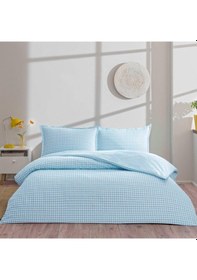 Resim Taç Dorian Seç&ser Çift Kişilik Nevresim Takımı Mavi Mavi 