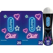 Resim Durex Chill Karma Prezervatif Ekstra Avantaj Paketi 40’lı + Durex Extreme Jel 50 ml 
