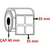 Resim 35x35 Barkod Etiket Eko Termal Yan Yana 2 Li 1000 Sarım 