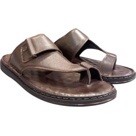 Resim Pierre Cardin Parmak Arası Puflu Taban Deri Erkek Terlik 