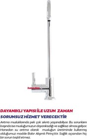 Resim Hanedan Su Arıtma Cihazları Için Lüks Musluk Gümüş Renkli Arıtma Musluk 