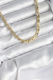 Resim Pirinç Gold Renk 60 Cm Zincir Kadın Kolye - Tj-bko10600 Çok renkli 