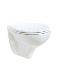 Resim Creavit Asma Klozet Beyaz Çevre Yıkamalı Tp320 + Visam Kapaklı 