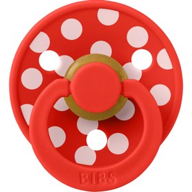 Resim Bibs Studio Colour Polka Big Kauçuk Emzik - Candy Apple Blossom - 0-6 Ay 