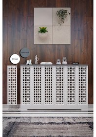 Resim Truva Model Beyaz Üstü Antrasit Renk 116 CM Petek Kaplama Dresuar Çok Renkli 