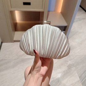 Resim Yeni Şık Romantik Kabuklu Kadın Akşam Çantası, Düğün Sezonu için Gelin Omuz Zincir Çantası 