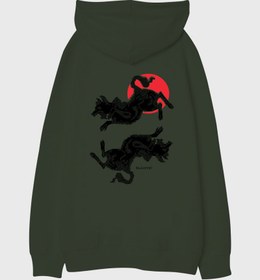 Resim Kurt Gibi Viskili Oversize Unisex Kapüşonlu Sweatshirt 