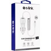 Resim S-Link Swapp SW-C535 1 USB + Micro USB 12-24V 3.1A Kablolu Araç Şarj Cihazı 