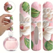 Resim Taşınabilir 5ml Yeniden Doldurulabilir Mini Seyahat Sprey Şişesi - Çiçek Desenli, BPA İçermeyen Dayanıklı Plastik Kozmetik Pompalı Parfüm, Esansiyel Yağlar ve Cilt Bakım Ürünleri için Yeniden Dolunabilir Şişe 