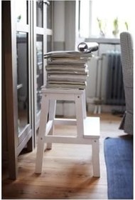 Resim Ikea Beyaz Bekvam Basamaklı Mutfak Tabure Merdiven Çok Renkli 