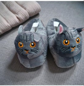 Resim Kadın Panduf Kadın Gri Panduf Kedi Pandufu Gri 